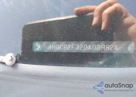 2013 Honda Accord Ex z USA, uszkodzony, nr VIN 1HGCR2F72DA039824